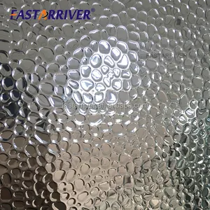 Aluminium Sheet Pattern 0.4mm Pebble Pattern Embossed 3003 Aluminum Coil Sheet With Blue Plastic Film