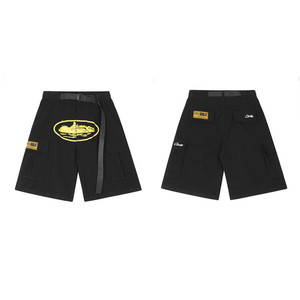 XL Printed Polyester <strong>Shorts</strong> with <strong>Belt</strong> Cotton Knitted Fabric Pattern Decoration Colored Techniques - Product Image 5
