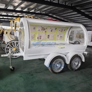 Lujosa Limusina Funeraria Blanca, Carro Fúnebre Eléctrico de Estilo Popular, Remolque Fúnebre en Venta - Product Image 1