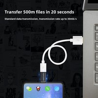 Adaptador de Tipo-C a Micro USB 3.0 de 2A para Teléfonos Móviles Android y Uso en Computadoras, Material de PVC
