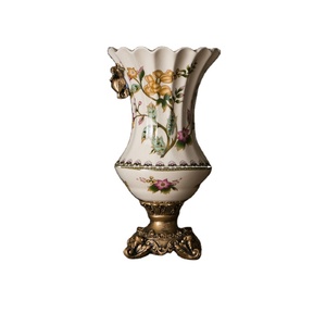 Vase en résine vintage de luxe fait à la main décor à la maison bureau bureau porte-fleurs - Product Image 6