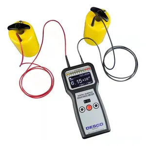 10 ^ 3 ~ 10 ^ 12 ohms Medição Faixa Digital Superfície Resistência Medidor Tester com 2PCS Eletrodos para superfícies de trabalho, pisos e etc.