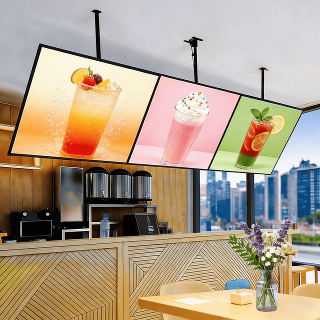 3D Slim Snap Frame Light Box Billboard Wall Mounted LED Menu Light Box for Restaurant Coffee Beverage Shop Display Board Sign