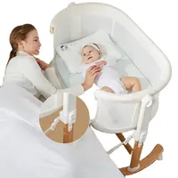 Kub Kids Cribs Mobiele Wandelwagen Multifunctionele Schommelstoel Wieg Pasgeboren Bed Draagbare Babybedje Koppelbaar Queen Bed
