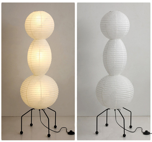 Wabi-Sabi meubles grand abat-jour en papier LED <span class=keywords><strong>boule</strong></span> de papier de riz lampadaires pendentif pour salon chambre Loft décor à la maison - Product Image 6