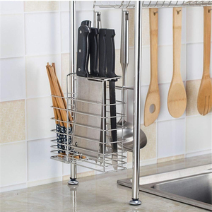 Estante de secado de platos para fregadero de acero inoxidable de un solo nivel, soporte de almacenamiento de cocina multifuncional para escurridor de platos - Product Image 3