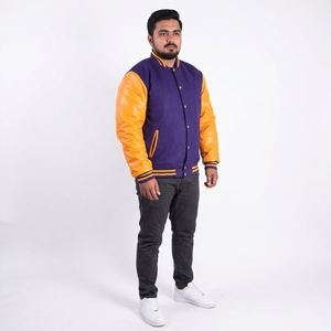 Blouson universitaire pour hommes, femmes et enfants, avec patchs lettres personnalisés, 100% coton, hiver, cadeau universitaire personnalisé pour fils et fille - Product Image 1