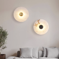 Lampe murale VEKO en albâtre, lampe murale LED simple pour hôtel, chambre à coucher, salon
