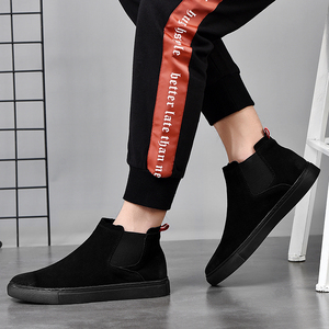 Botas de Moda para Hombre <span class=keywords><strong>2021</strong></span>, Estilo Retro, Botines Sin Cordones, Zapatos Casuales Cómodos para Caminar al Aire Libre, Botas Térmicas de <span class=keywords><strong>Invierno</strong></span> para Hombre - Product Image 5