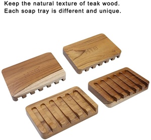 Jabonera Autodrenante de Madera de Teca, Ideal para <span class=keywords><strong>Ducha</strong></span> y Baño, Extiende la Vida Útil del Jabón, Gran Venta - Product Image 3
