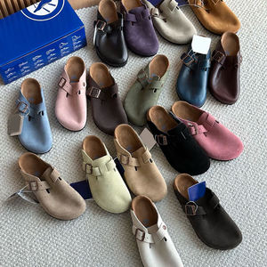 Sandalias de Cuero de Primera Calidad, Estilo <span class=keywords><strong>Birkenstock</strong></span>, Planas, para Exteriores, con Plantilla de Corcho, para Hombre y Mujer, Modelo Hana - Product Image 6