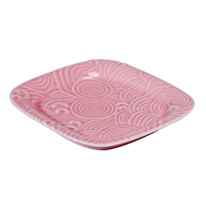 Ceramic Chinese Style Square Dish Wave Pattern Porcelain Fruit Platter <b>Snack</b> <b>Tray</b> Tea Accessory Party Use - Product Image 5