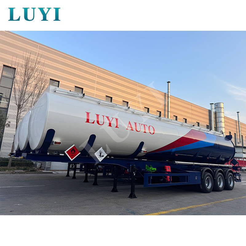 High Capacity 40000 45000 Liter Triaxle Double Chamber Carbon Steel Petroleum Tanker Trailer for Commercial Fuel Transportation