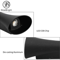 Luminaire suspendu décoratif moderne en métal de style européen IP33, à éclairage haut et bas, pour extérieur, 12W, pour mur, plafond, salon