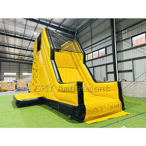 Carrera de obstáculos inflable <span class=keywords><strong>Radical</strong></span> Run con Pared de escalada Casa de rebote interactiva de grado comercial amarilla y negra - Product Image 6