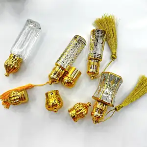 Empty 6ml 12ml Clear Refillable Perfume Essential Oil Glass Roll On Fancy Attar Bottles in Dubai