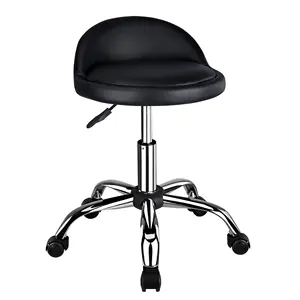 Swivel Stool with low back Adjustable Height Barber Stool Classic Style Tattoo Spa Salon Barber Shop Stool Chair With Wheels