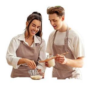 Ensemble de spatules de cuisine en bois, 2 pièces, en bois massif, pour crêpes, pâte, œufs, ustensiles de cuisine - Product Image 5