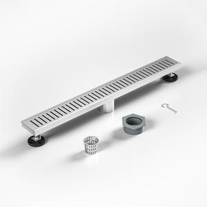 BAMUS 304 Acier inoxydable, design moderne et épuré, drain de sol rectangulaire électroplaqué anti-corrosion pour salle de bain, <span class=keywords><strong>douche</strong></span>, <span class=keywords><strong>baignoire</strong></span> - Product Image 2