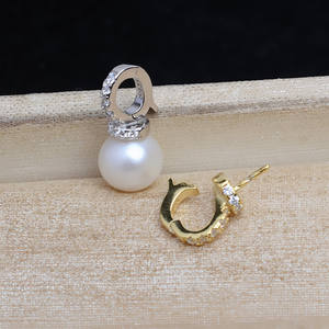 Pendentif en argent S925 avec boucle universelle, tête de 6 mm, chaîne vide pour perles de 8 à 12 mm, accessoires de bijoux en argent 5372 - Product Image 3