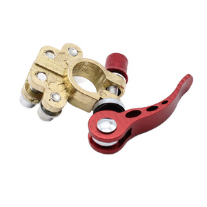 Abrazaderas para Batería de Coche, Rojas Positivas y Negras Negativas, Terminales de Tornillo de Acero, Par para Uso Automotriz - Product Image 3