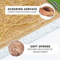 Lot de 12 éponges de cuisine anti-rayures en chanvre et sisal