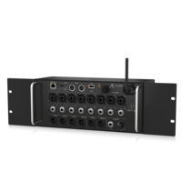 Console de mixage numérique Behringer X Air XR16 16 canaux, contrôlée par tablette, en rack, construction métallique, effets intégrés, 8 préamplis Midas à gain.
