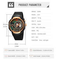 Montre à quartz de luxe OEM ODM de haute qualité pour hommes rétro lumière LED bracelet personnalisé 3ATM résistant à l'eau montre-bracelet