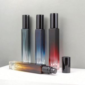 Custom Luxury 10ml Square Travel Perfume Glass Bottles Empty Refillable Fine Mist Pump Sprayer Excellent Sealing Screen Printed - Product Image 2
