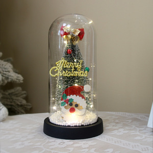 Mini Albero di Natale con Copertura in Acrilico, Babbo Natale, Luce Notturna, Ornamento in Stile Europeo per Soggiorno, Decorazione Natalizia per Casa e Feste - Product Image 5