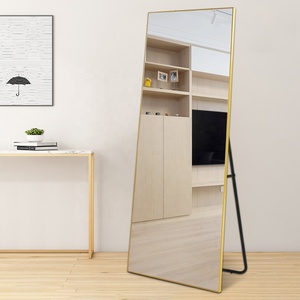 Hiện Đại Cổ Điển Đầy Đủ Chiều Dài Treo Tường Gương Kim Loại Vàng Khung Cho Khách Sạn Nhà Hoặc Phòng Khách Phòng Tắm Đồ Nội Thất Phòng Gương - Product Image 3