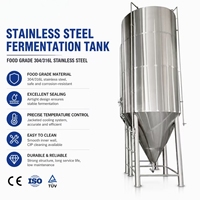 Fermenteurs multi-capacités 3000L 5000L 10000L, cuve de fermentation en acier inoxydable, équipement de brasserie pour la fabrication de bière artisanale