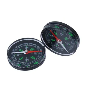 20mm Mini Button Compass for Kids, Black Survival Compass Compass for Hiking