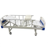 Lit médicalisé manuel réglable pour soins à domicile avec double manivelle et dossier personnalisable, cadre en fer, Classe I pour cliniques