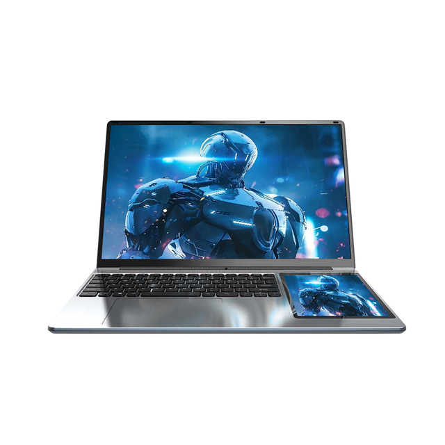 New Intel I5 Dual Screen 15.6" & 7" IPS 16GB RAM Metal Business Laptop with English Keyboard 120Hz DUAL FAN Cooling