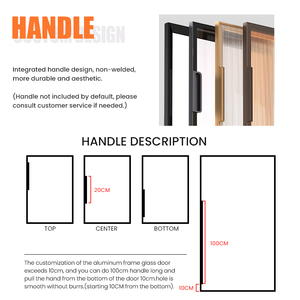 Portes de placard en aluminium OEM en gros, portes de cuisine en verre teinté, portes de meubles décoratifs de haute qualité en gros - Product Image 6
