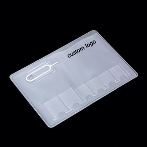 Porte-cartes de crédit et de carte SIM fin et souple en PVC transparent - Product Image 2