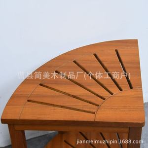 Taburete de Baño de Bambú Chino Simplificado, Asiento de Ducha de Dos Niveles con Almacenamiento - Product Image 2