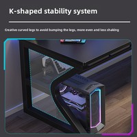 Chaise de bureau moderne de luxe noire et blanche pour la maison, le bureau, le gaming, l'ordinateur, le bureau de direction, avec pieds de table en forme de K et rangement