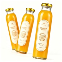 Bouteilles en verre transparentes à parois droites pour boissons, 250 ml, 310 ml, 500 ml, bouteilles de jus pressé à froid avec bouchon à vis hermétique