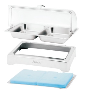Recipiente para Calentar Comida Oblongo / Cubierta de PC / Exhibición Refrigerada - Product Image 1