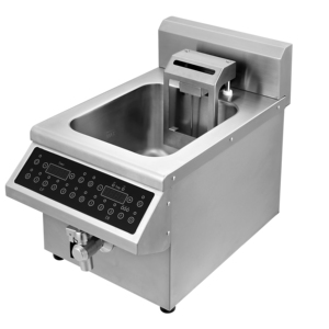 Friteuse Commerciale de Comptoir Entièrement Automatique avec Système de Levage, Capacité 8L, AM-CD8F101A, Haute Puissance de Cuisson, Chaleur Intense - Product Image 1