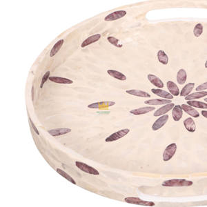 Plateau de service décoratif en nacre, fait main, écologique, pour la maison, l'hôtel, le restaurant, en provenance du Vietnam - Product Image 3