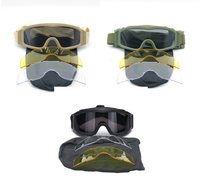 Lunettes de protection tactiques sportives certifiées CE ANSI Z87.1, design militaire, pour le cyclisme et le tir