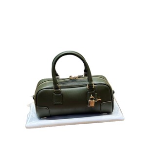 Classic Leather Pillow Bag Burgundy Zipper Closure Adjustable Shoulder Strap Women's Handbag Everyday Use - Product Image 5