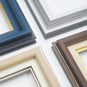 Cadre de décoration <span class=keywords><strong>murale</strong></span> en plastique PS moderne Moulures Cadre de peinture à l'huile crème argentée pour usage décoratif - Product Image 1