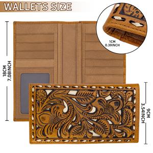 Portafoglio in <span class=keywords><strong>pelle</strong></span> pieno fiore da Cowgirl occidentale in <span class=keywords><strong>vera</strong></span> <span class=keywords><strong>pelle</strong></span> con 12 carte - Product Image 3