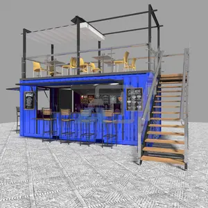 可扩展咖啡厅容器咖啡店街食品容器餐厅亭20英尺40英尺集装箱厨房待售