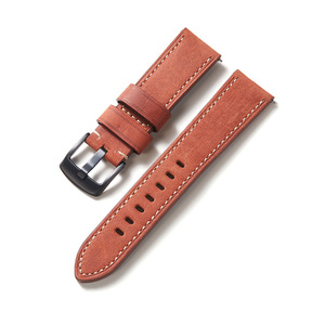 Correa de reloj de cuero de vaca, correa de muñeca de 20mm y 22mm, pulsera de reloj Vintage genuino de cuero, liberación rápida de 24mm - Product Image 4