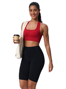 Soutien-gorge de sport respirant sans coutures à maintien moyen pour fitness à fort impact, avec logo personnalisé, soutien-gorge de compression pour femme avec logo frontal - Product Image 3